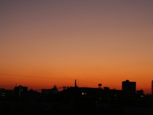 今日の夕焼け